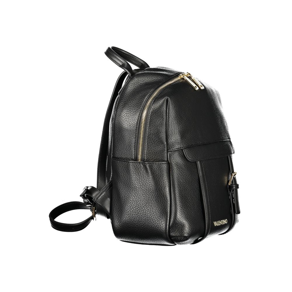 Mario Valentino Black Polyurethane Women Backpack - ClickThatClicks 