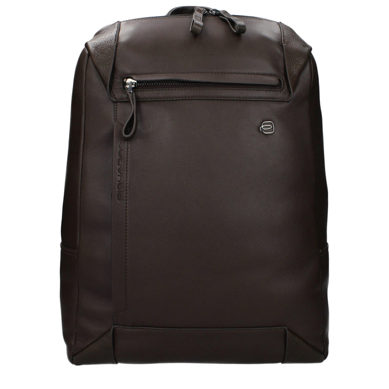 Piquadro Brown Leather Backpack