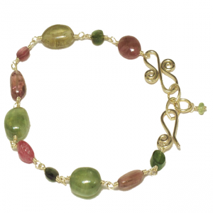 Mixed Tourmaline & Green Garnet Bracelet