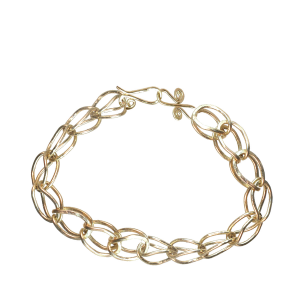 Hammered Curled Link Bracelet