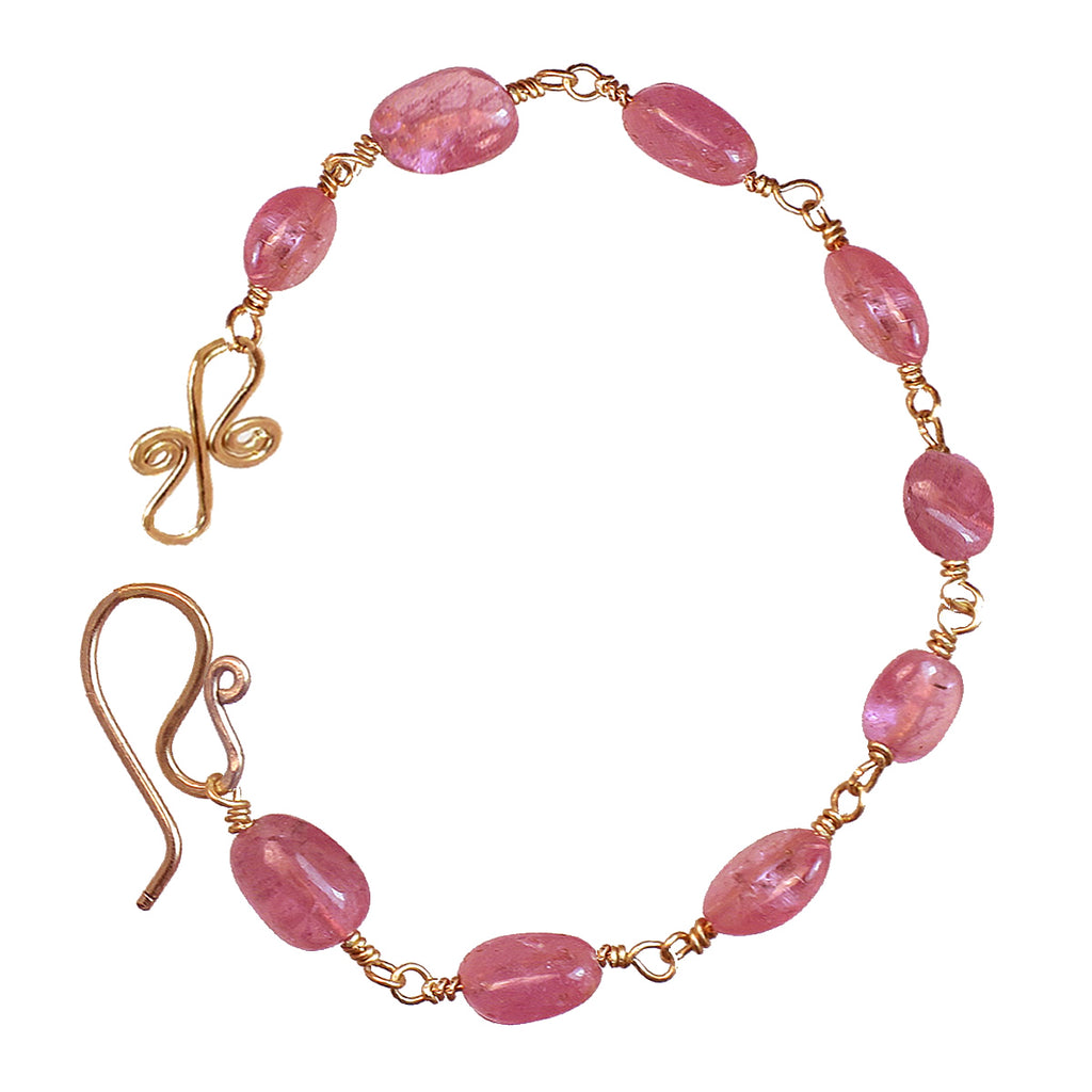 Pink Sapphire Pebble Bracelet