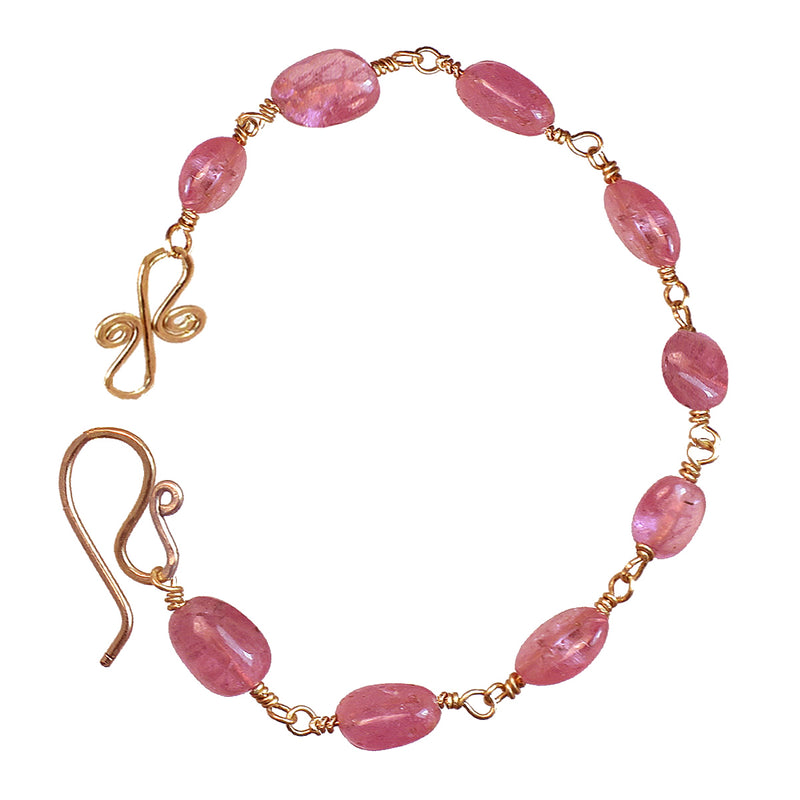 Pink Sapphire Pebble Bracelet