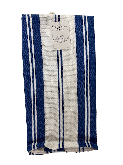 Basket Weave Tea Towel Set - Pack of 12