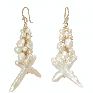 Dangling Mixed Pearl Earrings