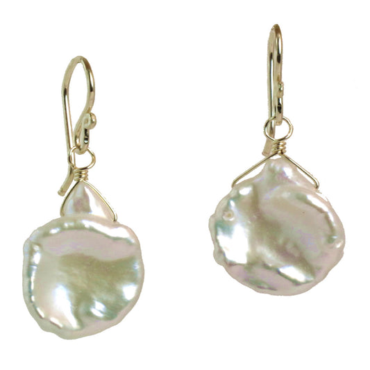 Single Ivory Keshi Pearl Earrings