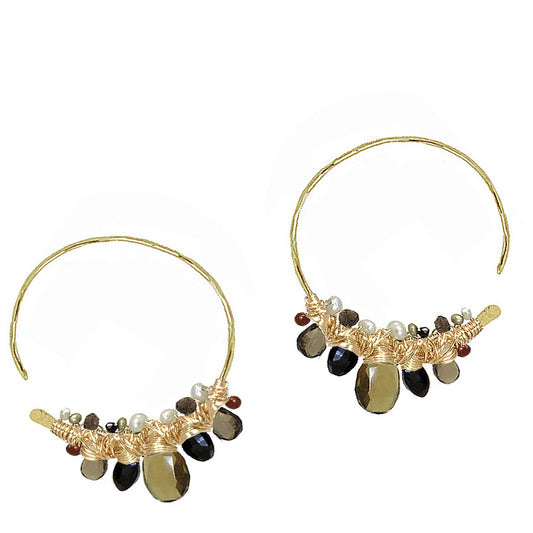 Open Hammered Luxe Hoops - ClickThatClicks 