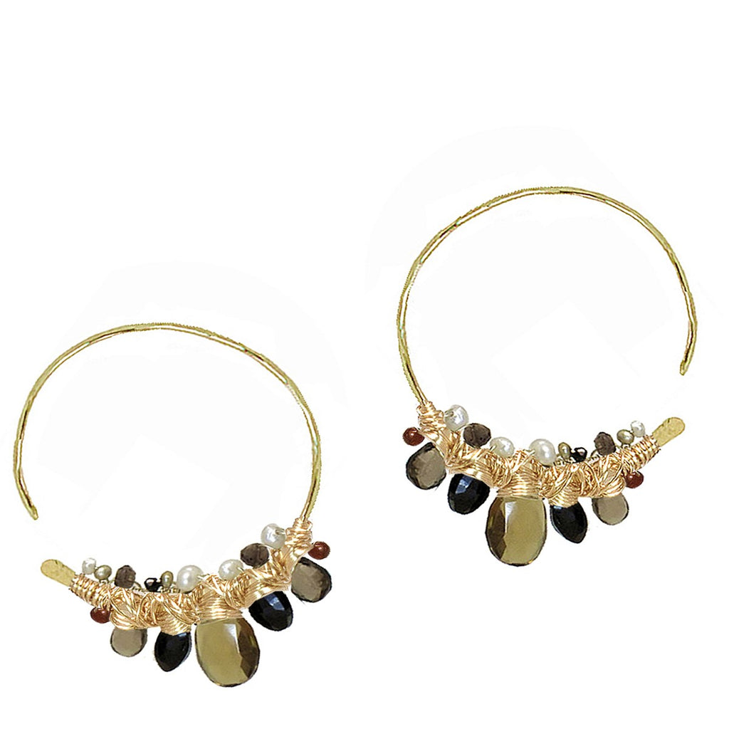 Open Hammered Luxe Hoops
