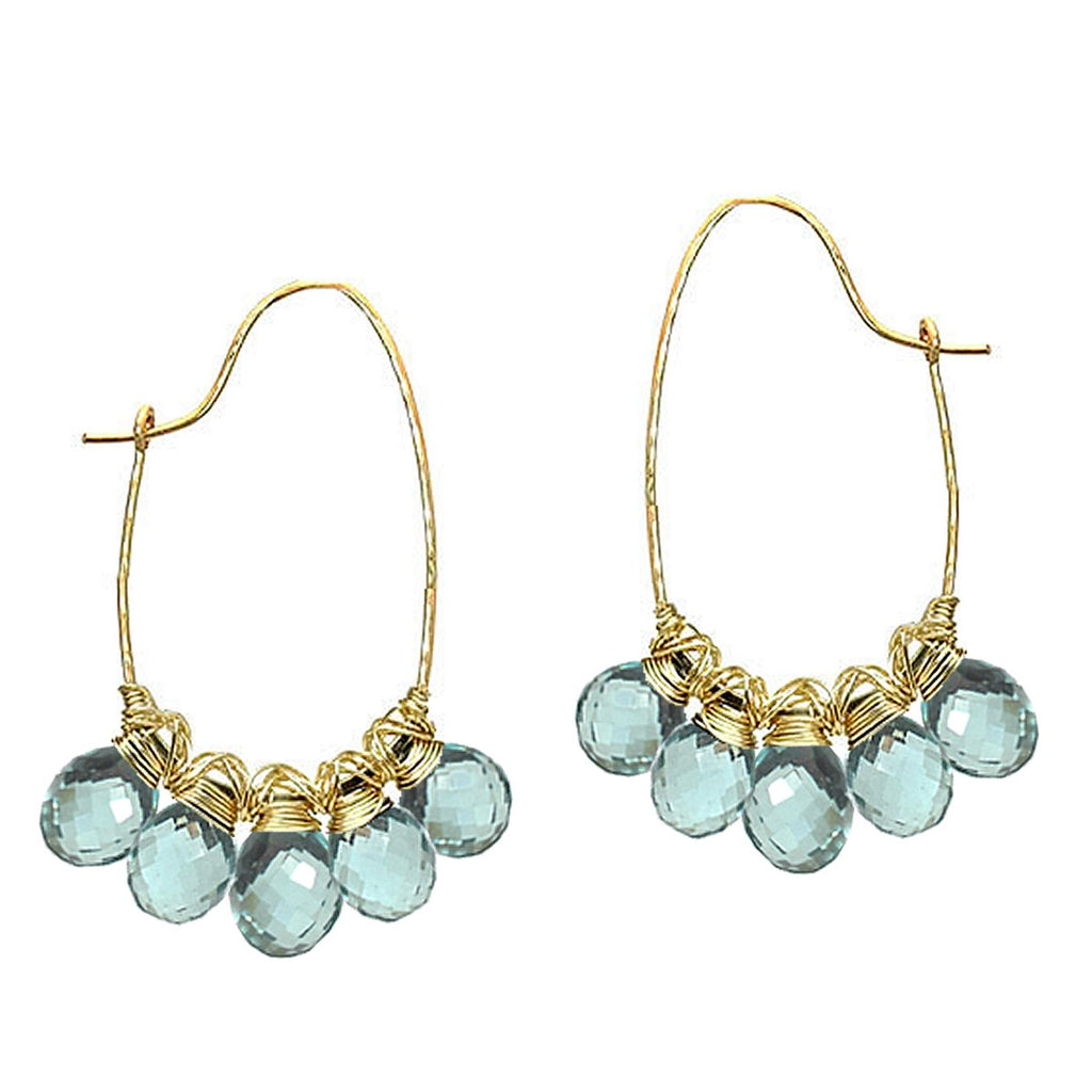 Aqua Glow Oblong Hoops