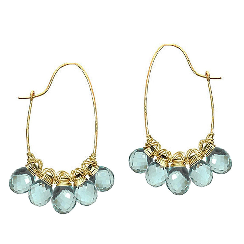 Aqua Glow Oblong Hoops