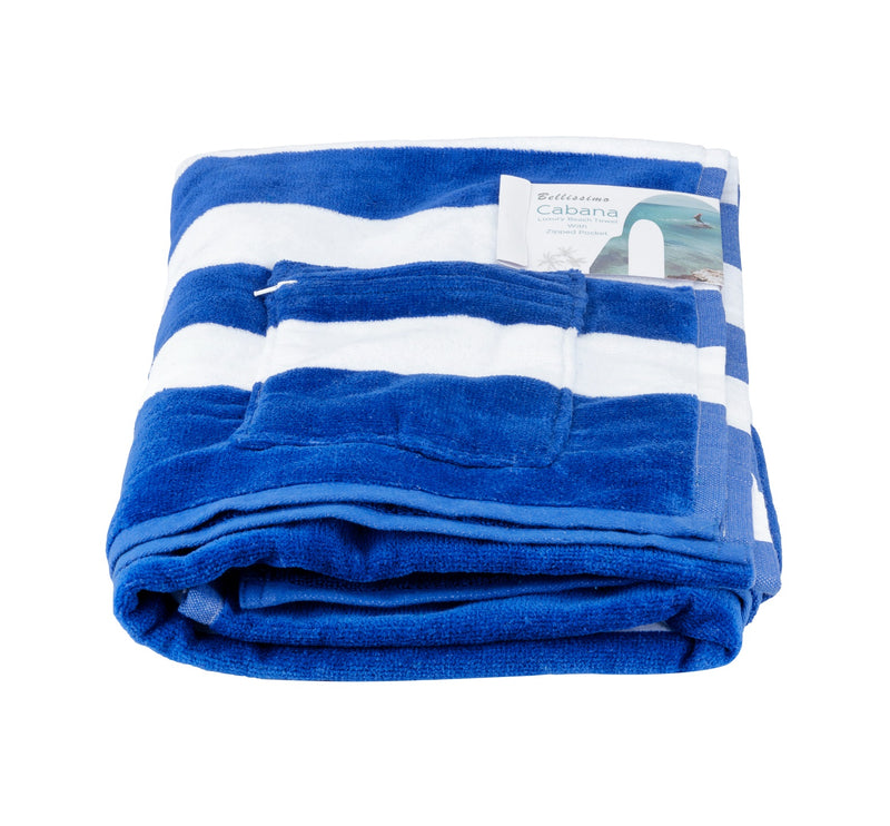 Cabana Stripe Velour Beach Towel
