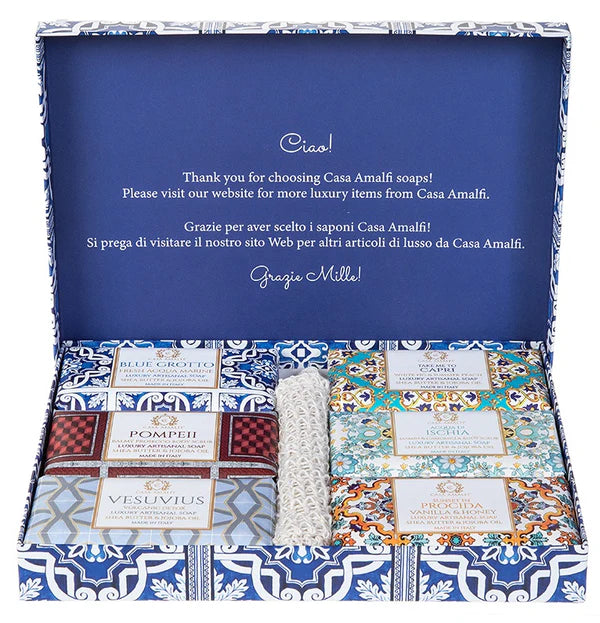 Casa Amalfi Campagna Blue Gift Set 6-Soaps - ClickThatClicks 