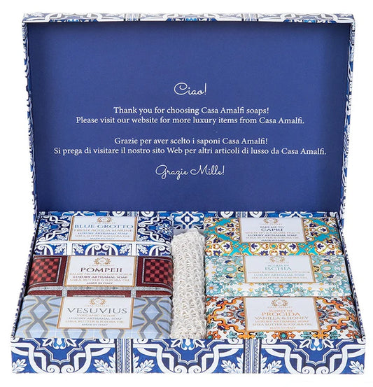Casa Amalfi Campagna Blue Gift Set 6-Soaps - ClickThatClicks 