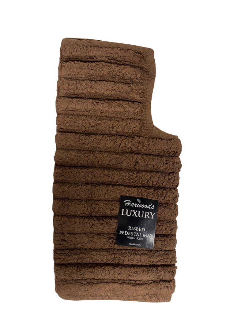 Ribbed Pedestal Mat - 100% Cotton