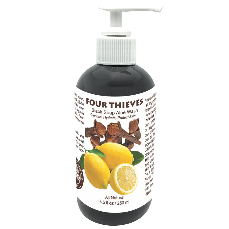 Four Thieves Organic Black Soap & Aloe Face + Body Wash
