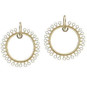 Hammered Circle Loop Earrings