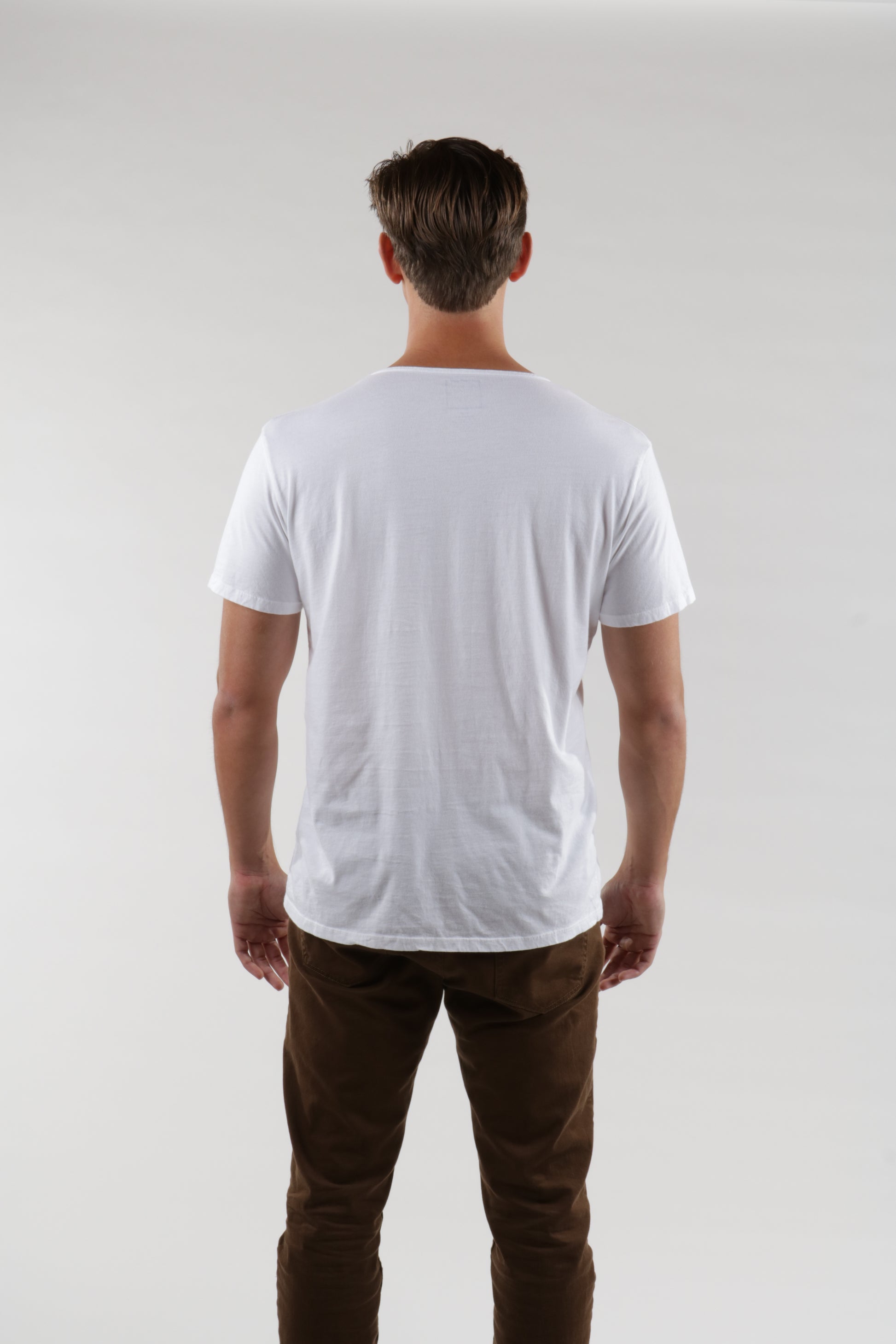 Men’s SUPIMA® Cotton Open Neck T-Shirt - ClickThatClicks 