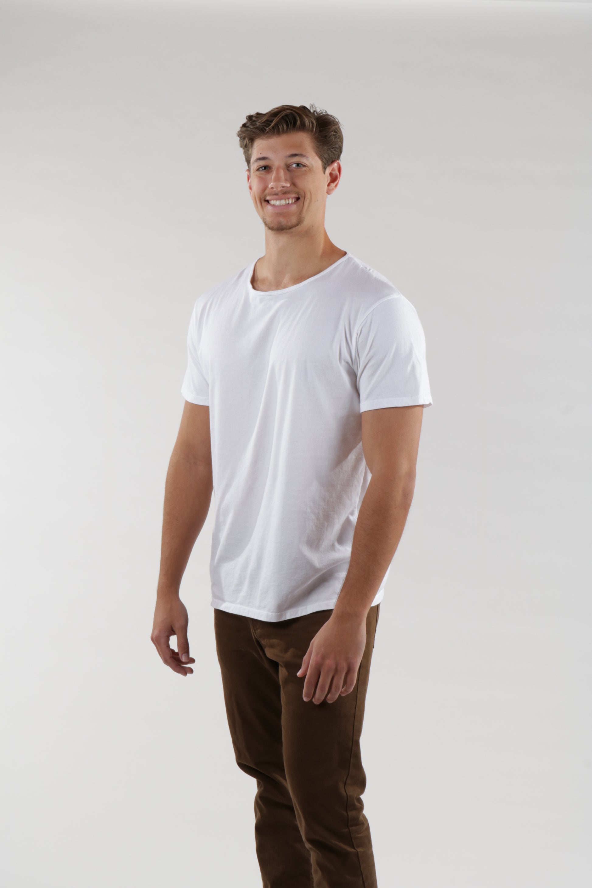 Men’s SUPIMA® Cotton Open Neck T-Shirt - ClickThatClicks 