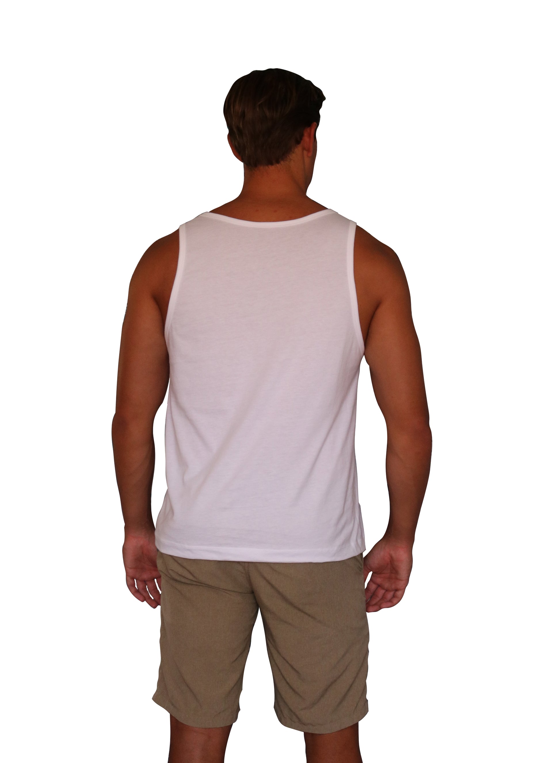 Men’s SUPIMA® Cotton White Tank Top - ClickThatClicks 