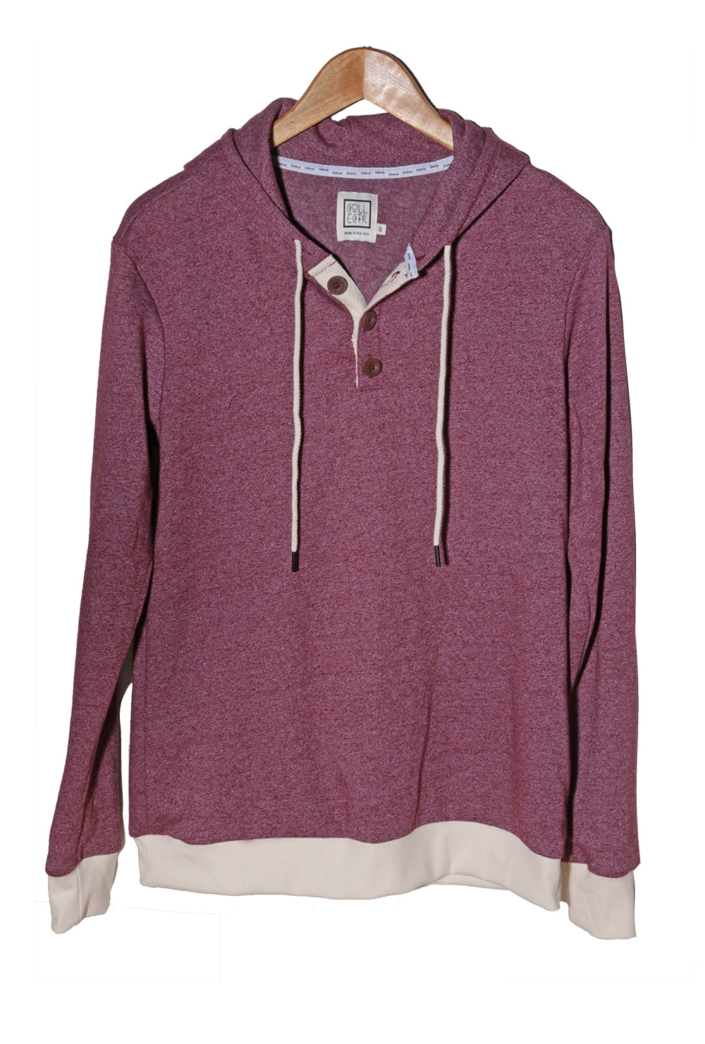Mock Twist Fleece Hoodie – Burgundy Coast Edition - ClickThatClicks 