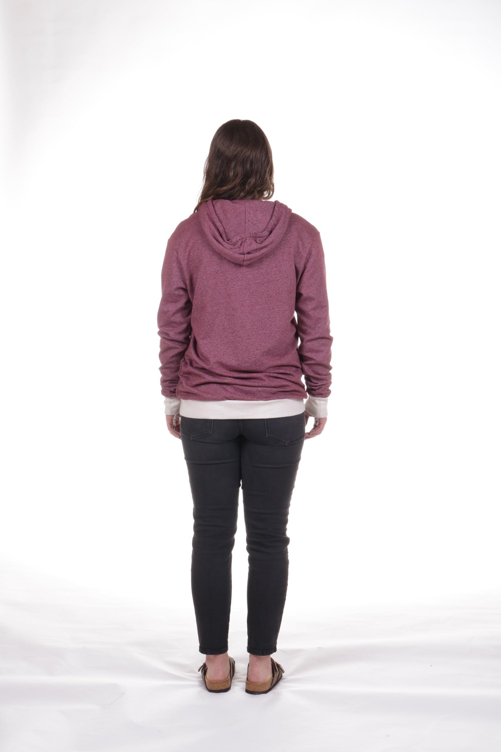 Mock Twist Fleece Hoodie – Burgundy Coast Edition - ClickThatClicks 