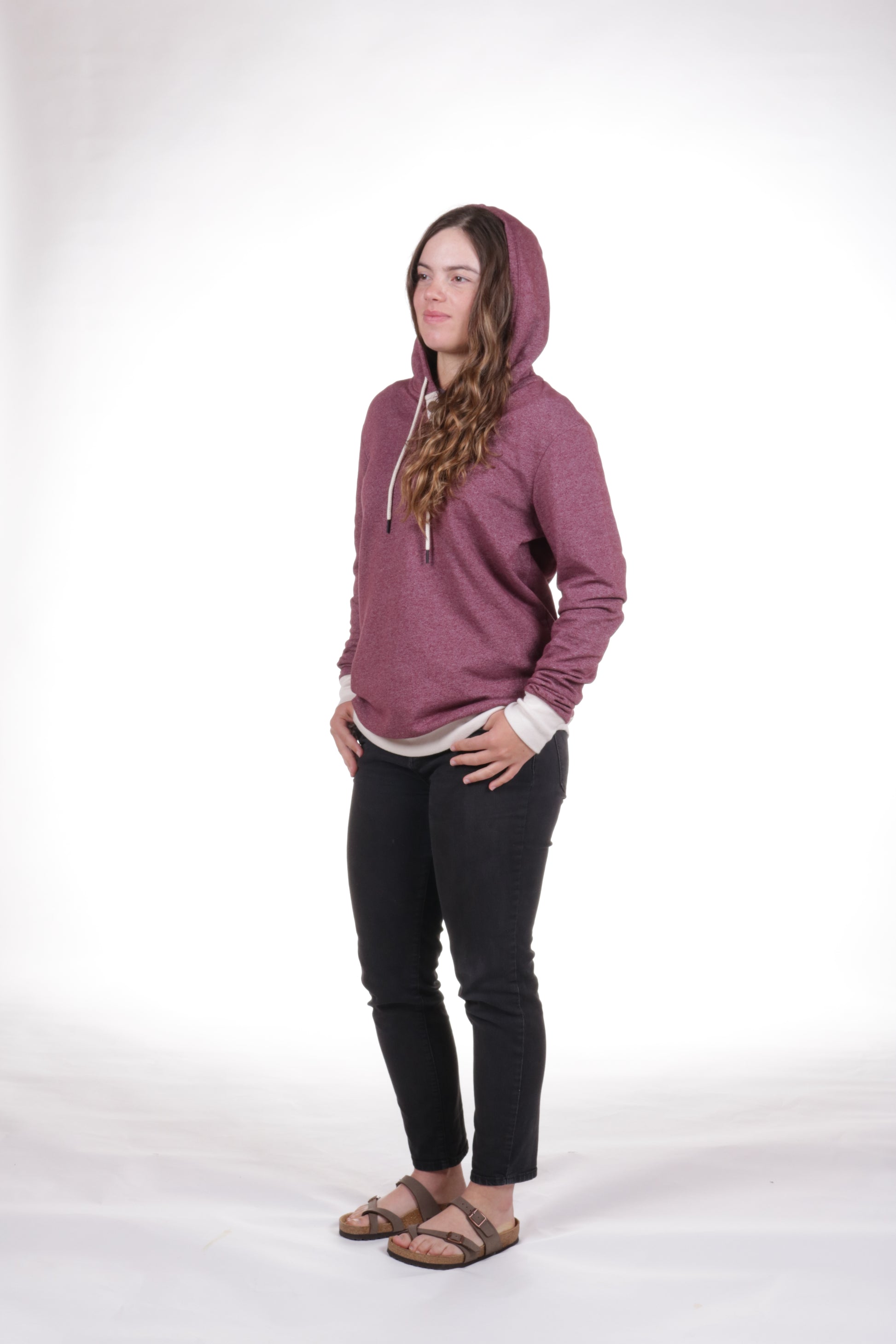 Mock Twist Fleece Hoodie – Burgundy Coast Edition - ClickThatClicks 