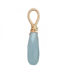 Blue Chalcedony Pendant – Soft Artisan Gemstone Jewelry