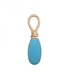 Blue Turquoise Pendant – Vibrant Artisan Gemstone Jewelry
