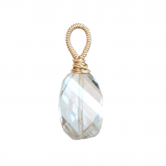 Crystal Quartz Large Round Pendant – Clear Artisan Gemstone Jewelry