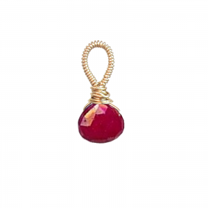 Wire-Wrapped Ruby Pendant – Handmade in New York
