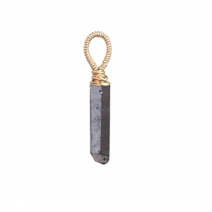 Silver Pyrite Dagger Pendant – Bold Artisan Gemstone Jewelry