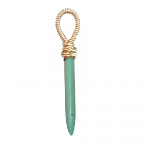 Turquoise Stick Pendant – Natural Gemstone Elegance