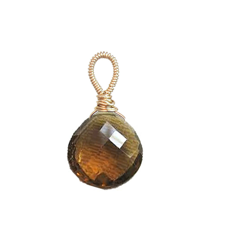 Whiskey Quartz Pendant – Natural Warmth & Earthy Elegance