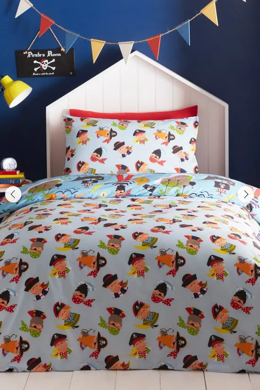 Pirate Map Kids Single Duvet Set – Adventure-Themed Bedding