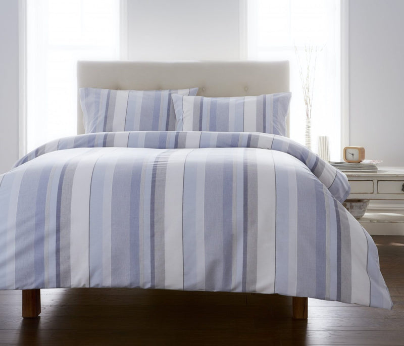 Sanford Duvet Set – 100% Cotton, 180TC Classic Stripe Bedding