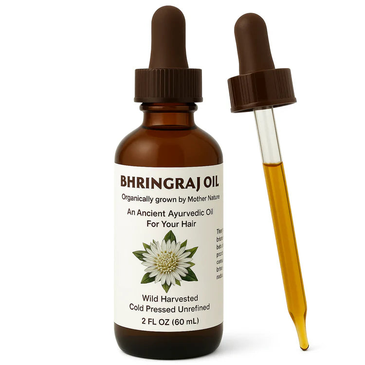 Pure Bhringraj Hair Oil – Strengthens Roots, Boosts Growth & Reduces Greying