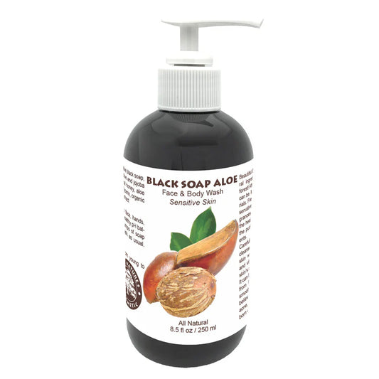 All-Natural Black Soap & Aloe Face + Body Wash