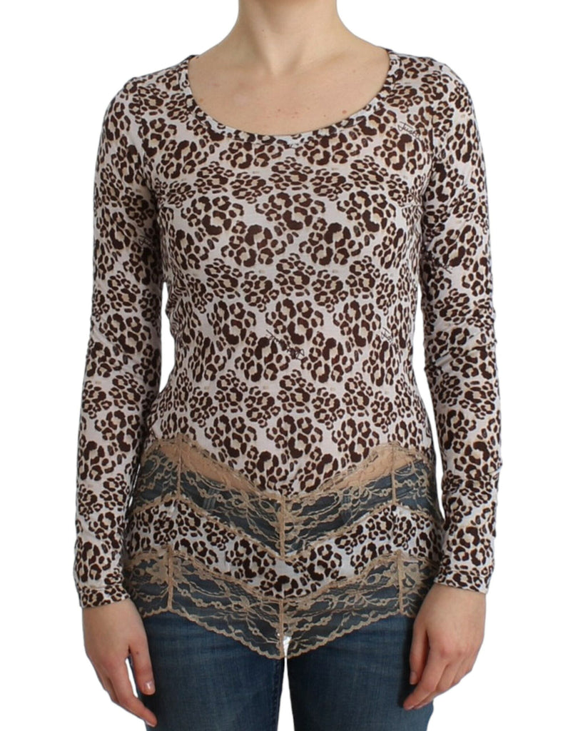 Cavalli Elegant Floral Lace Longsleeve Top Cavalli 