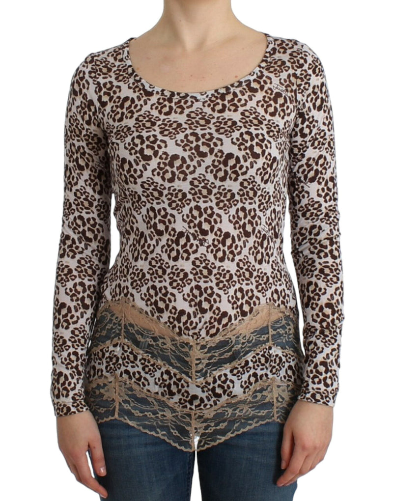 Cavalli Elegant Floral Lace Longsleeve Top Cavalli 