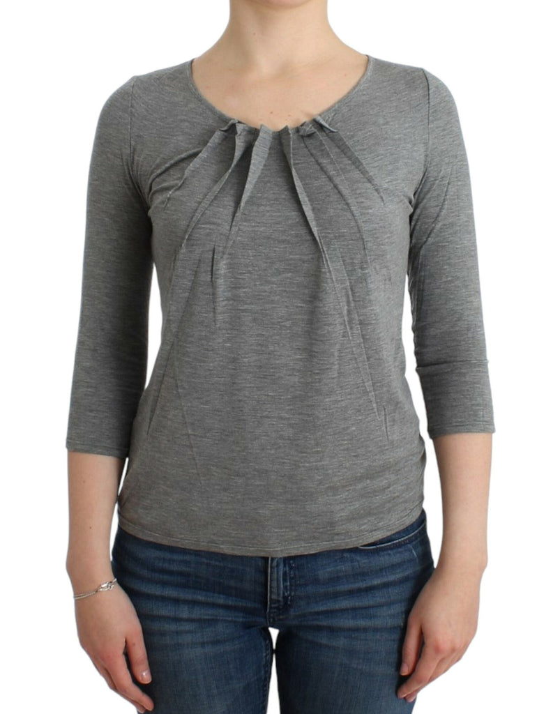 Cavalli Elegant Gray Cashmere-Blend Jumper Cavalli 