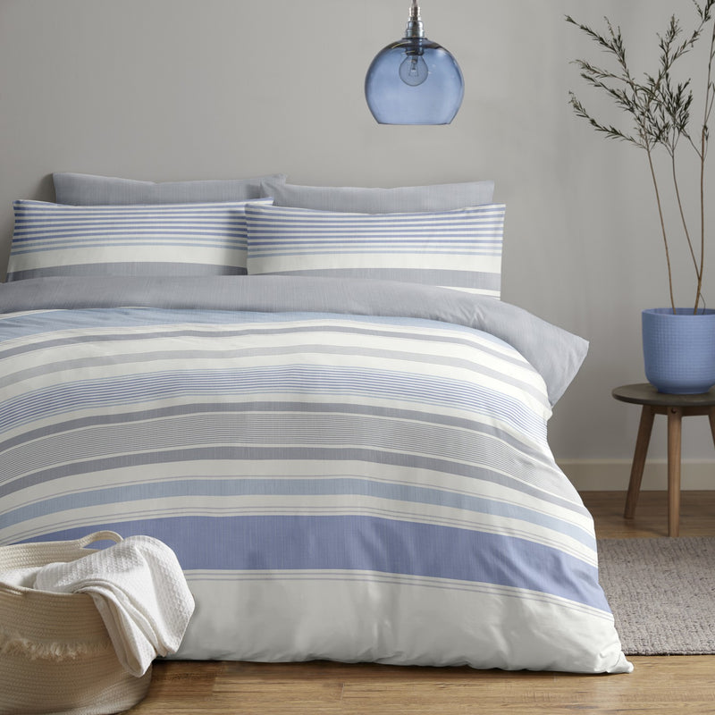 Chambray Blue Stripe Duvet Set