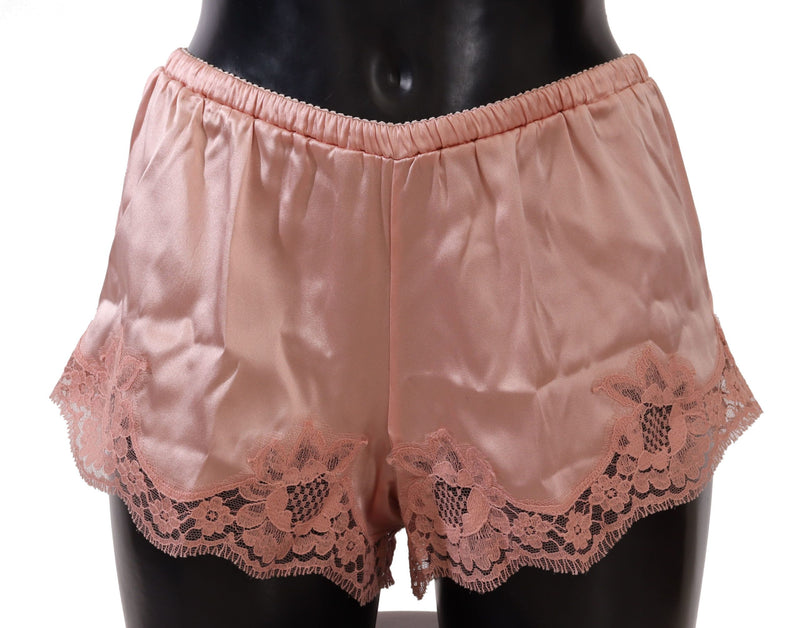 Dolce & Gabbana Pink Floral Lace Lingerie Underwear