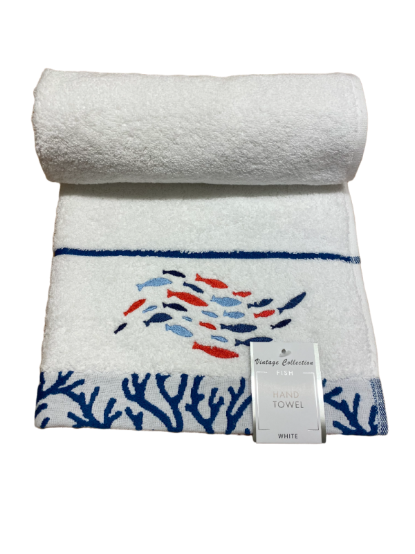 Embroidered Fish Towel Collection