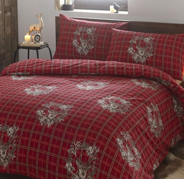 Garland Stag 100% Brushed Cotton Duvet Set – Cozy Winter Comfort