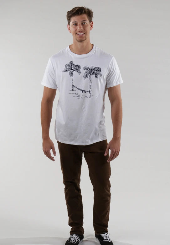 Hammock & Palm Tree Relaxed Crew Neck Tee