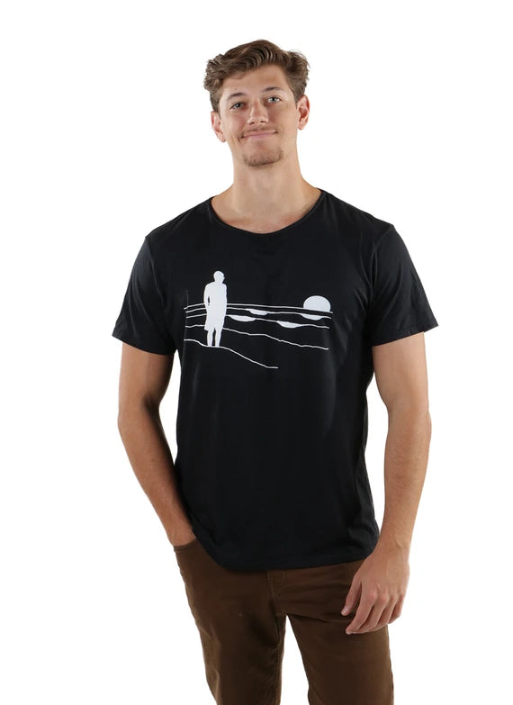 Beach Silhouette Open Neck Tee