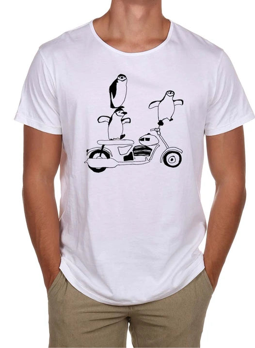 Crazy Penguin Open Neck Tee