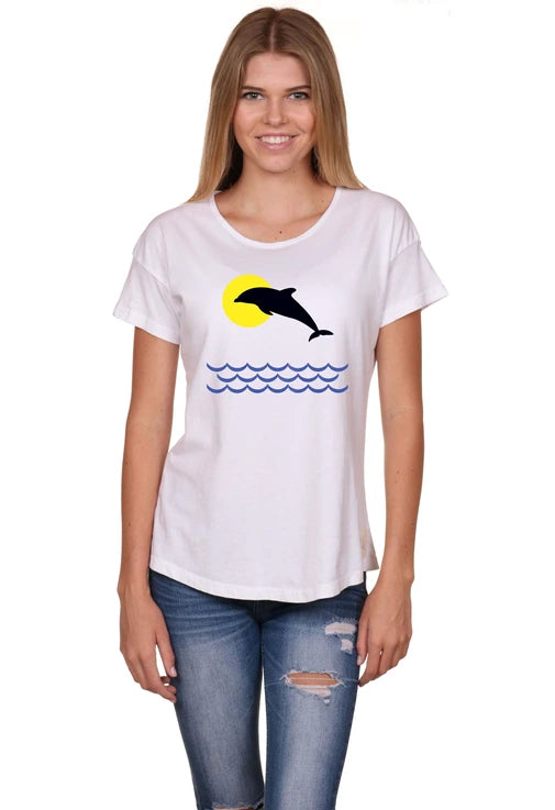 Women’s Dolphin Seashell Tee