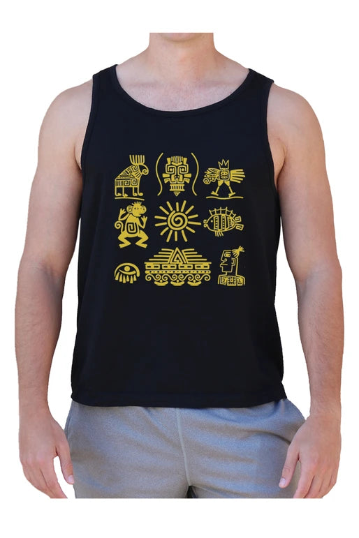 Gold Hieroglyphics Tank Top