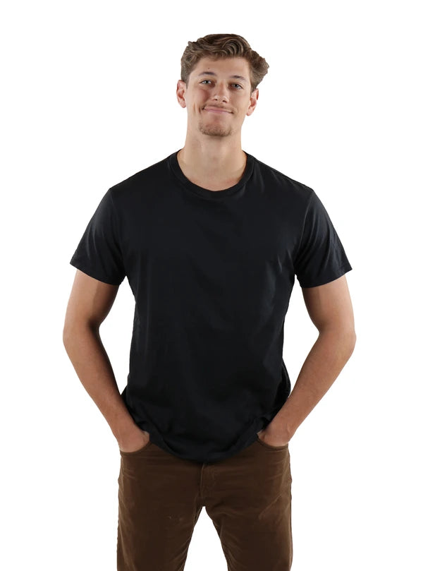 Men’s Premium Black Supima® Cotton Crew Neck T-Shirt