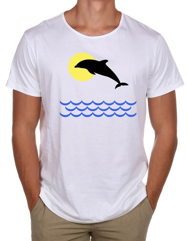 Dolphin Open Neck Tee